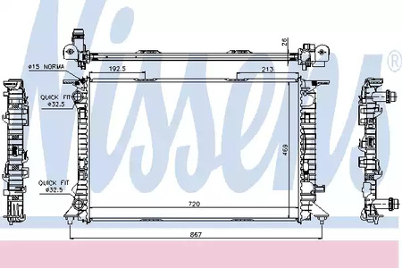 Радиатор системы охлаждения NISSENS 60323