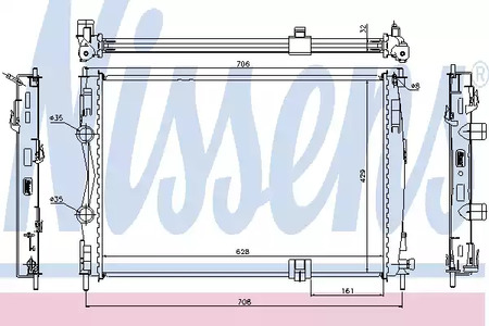 Радиатор системы охлаждения NISSENS 67361