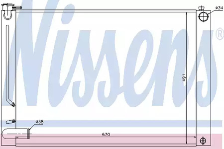 Радиатор системы охлаждения NISSENS 64660