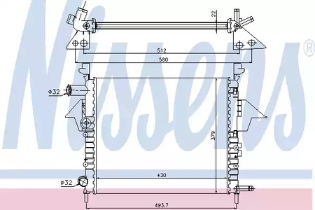 Радиатор системы охлаждения NISSENS 63856