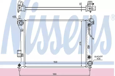 Радиатор системы охлаждения NISSENS 67548