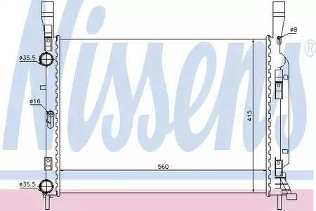 Радиатор системы охлаждения NISSENS 637628