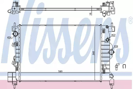 Радиатор системы охлаждения NISSENS 61697