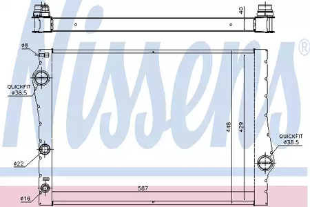 Радиатор системы охлаждения NISSENS 60823