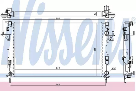 Радиатор системы охлаждения NISSENS 63816
