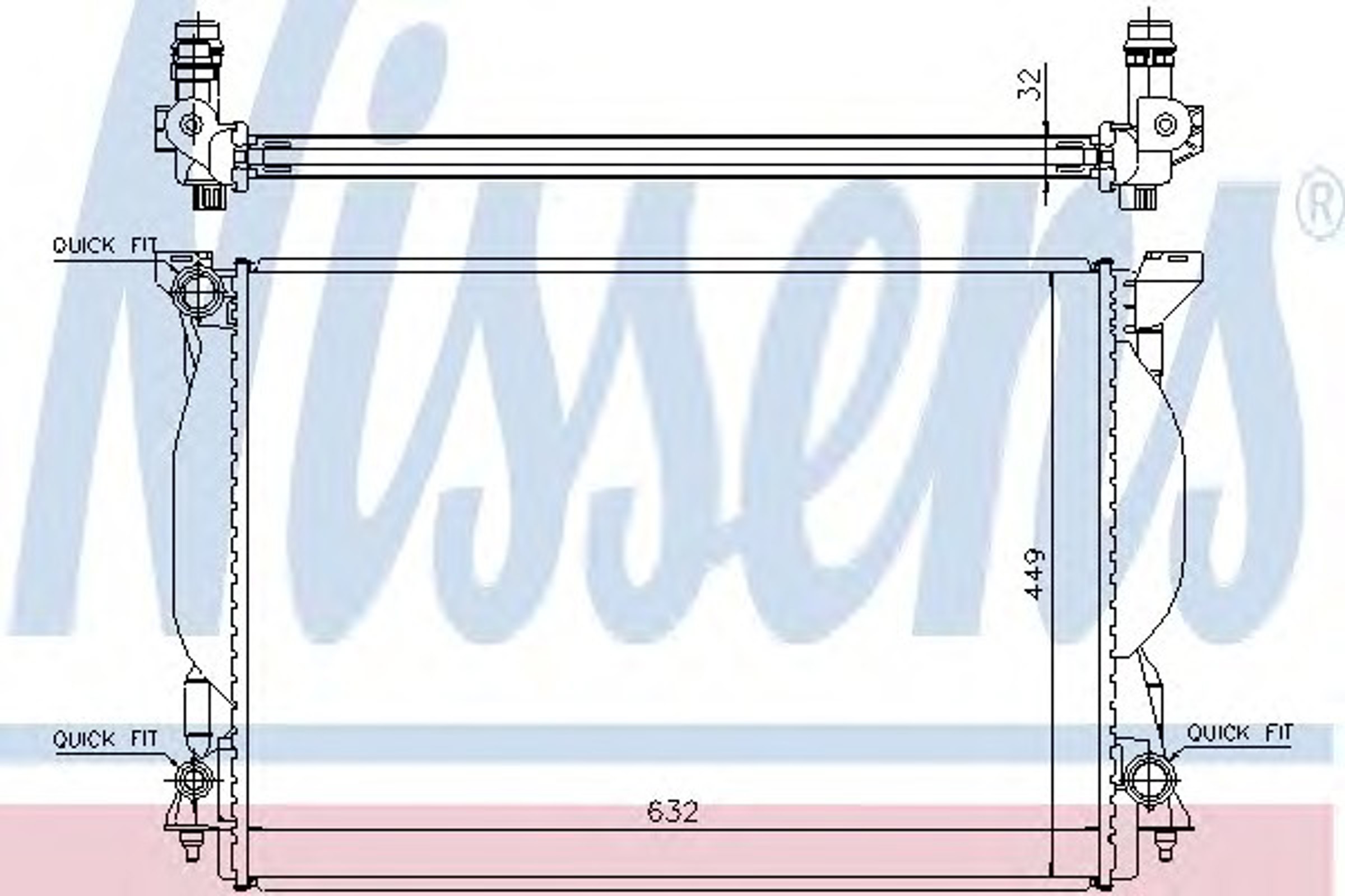 Радиатор системы охлаждения NISSENS 60306A