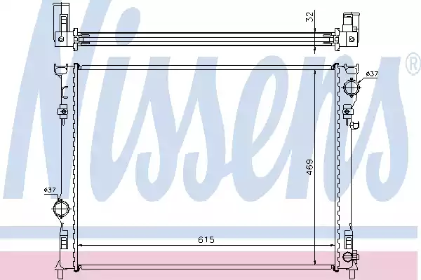 Радиатор системы охлаждения NISSENS 61014A