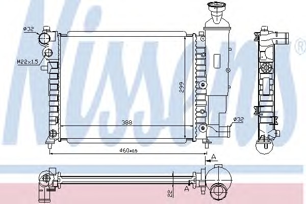 Радиатор системы охлаждения NISSENS 61358