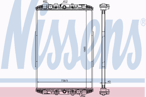 Радиатор системы охлаждения NISSENS 614170