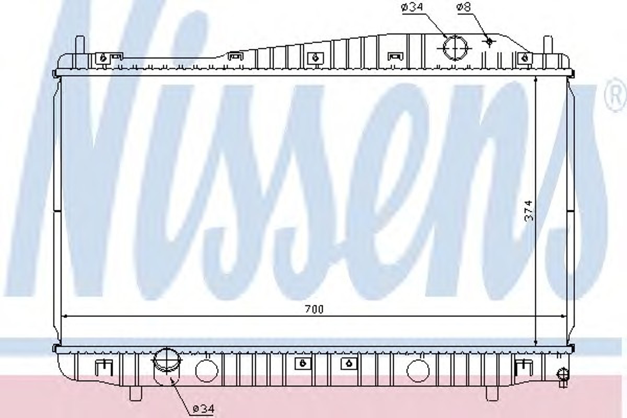 Радиатор системы охлаждения NISSENS 61638