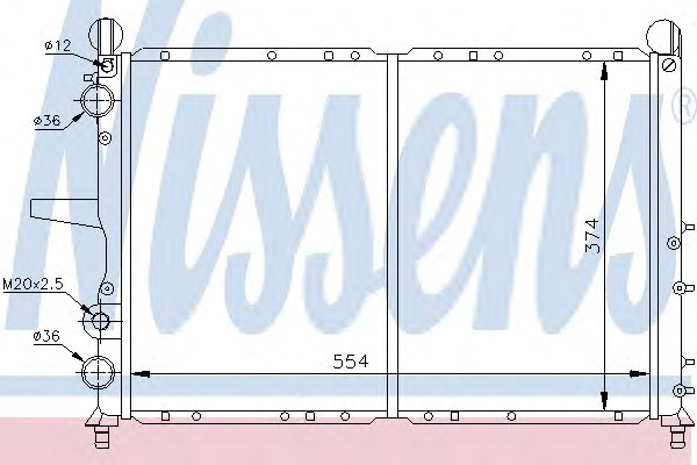 Радиатор системы охлаждения NISSENS 61816