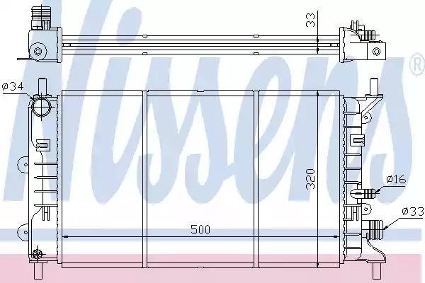 Радиатор системы охлаждения NISSENS 621621