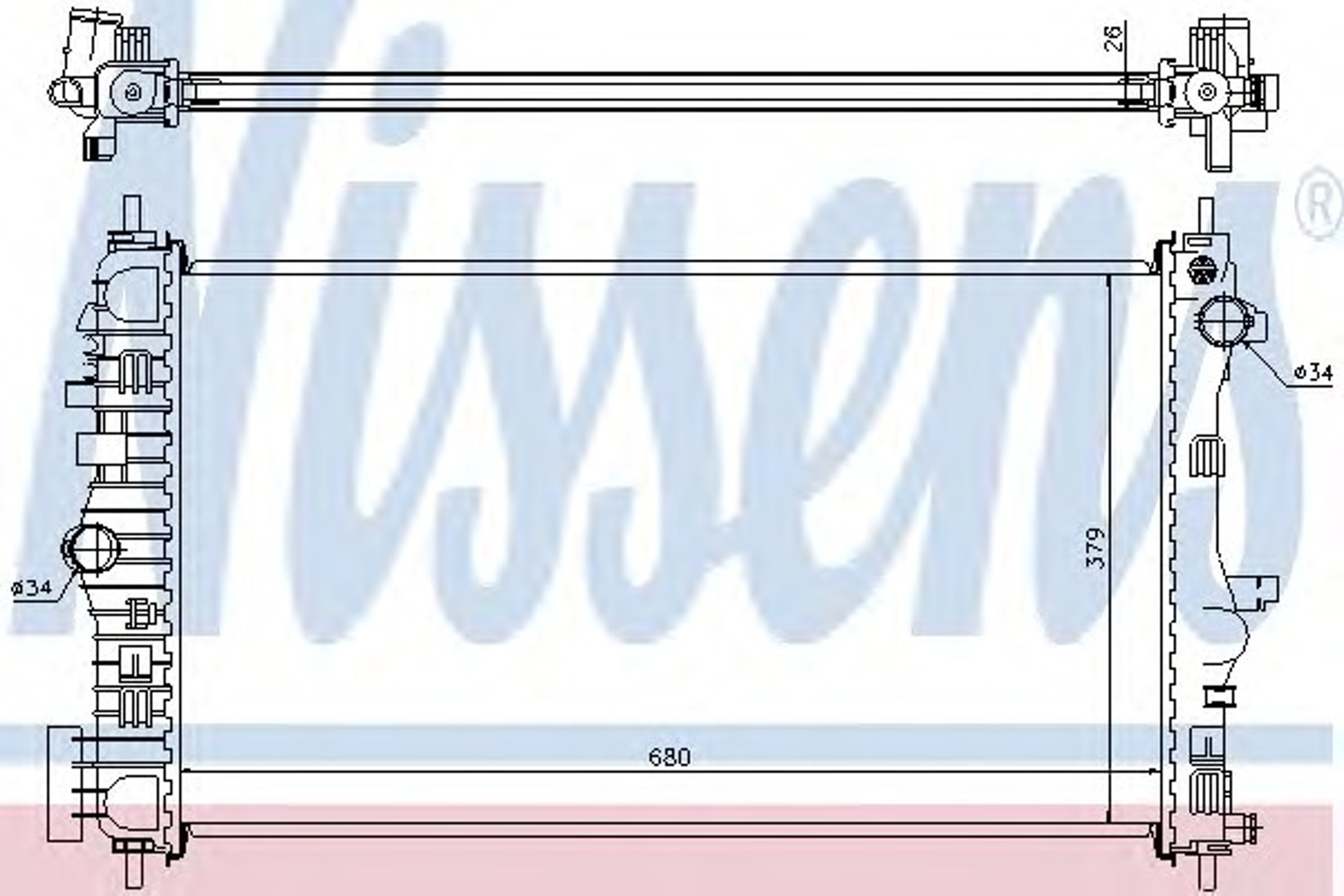 Радиатор системы охлаждения NISSENS 630714