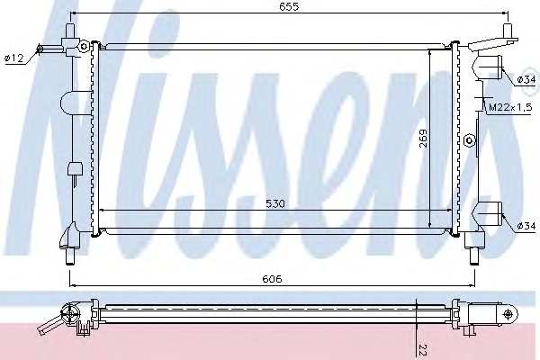 Радиатор системы охлаждения NISSENS 63290