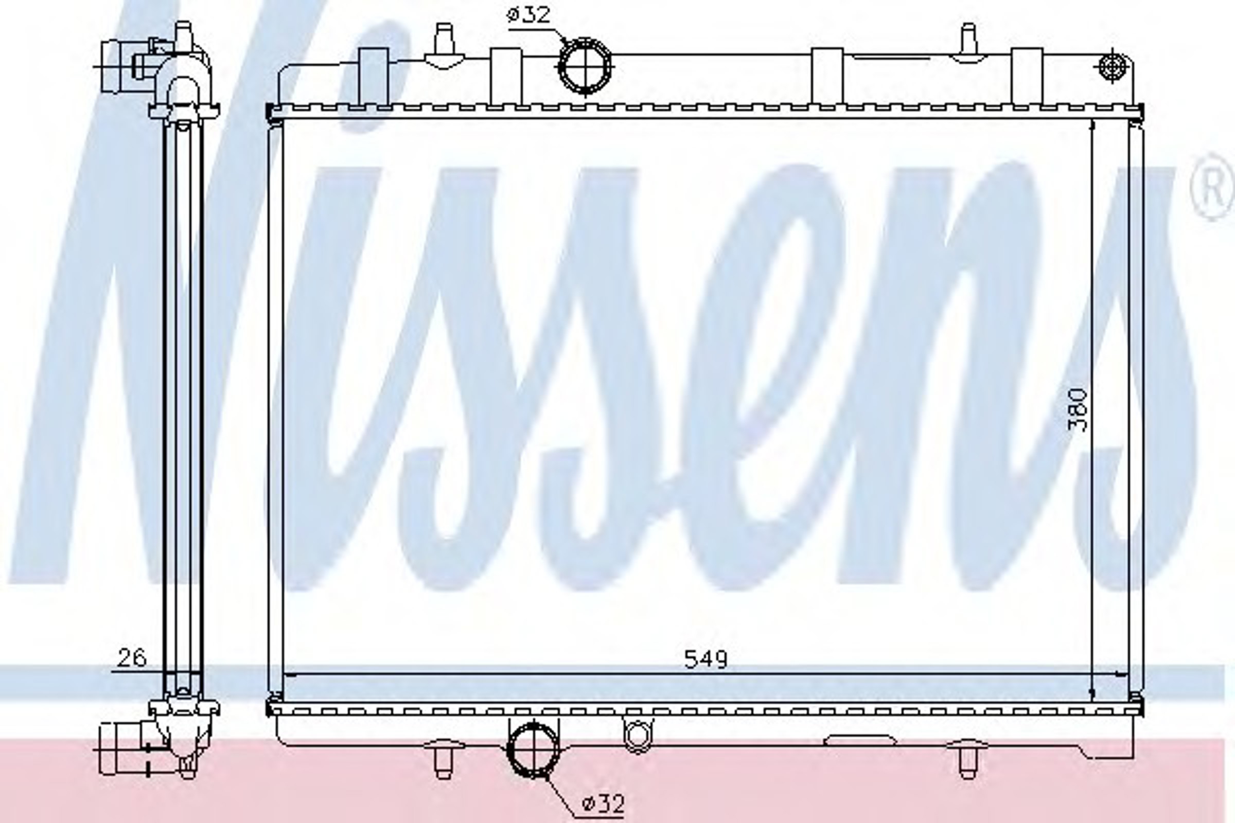 Радиатор системы охлаждения NISSENS 63605A