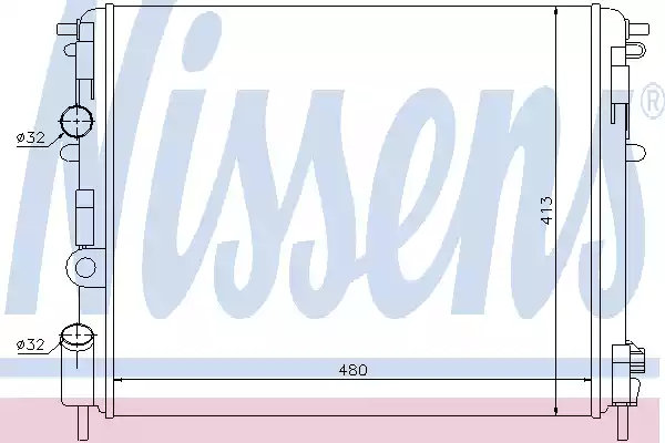 Радиатор системы охлаждения NISSENS 63809