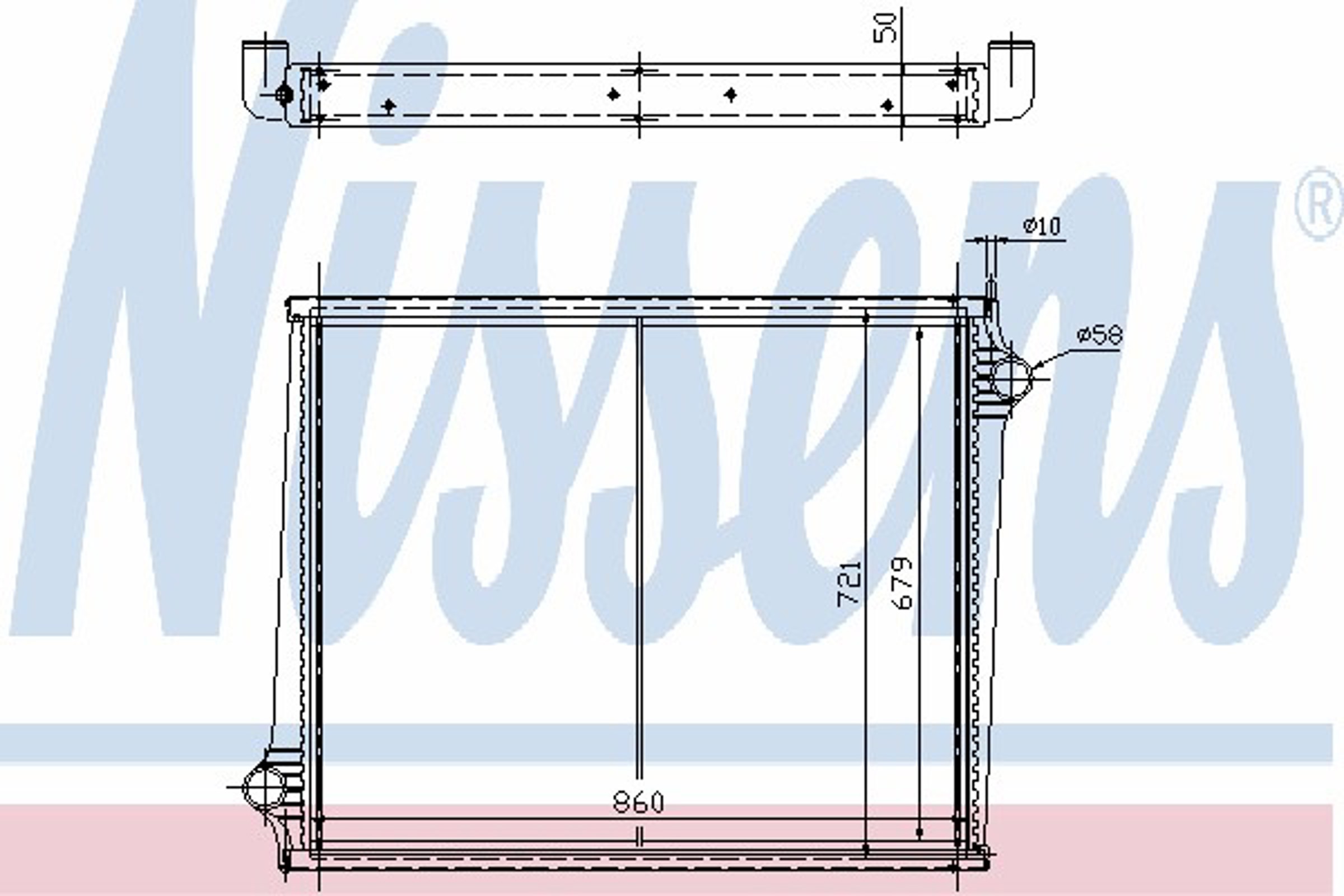 Радиатор системы охлаждения NISSENS 64068A