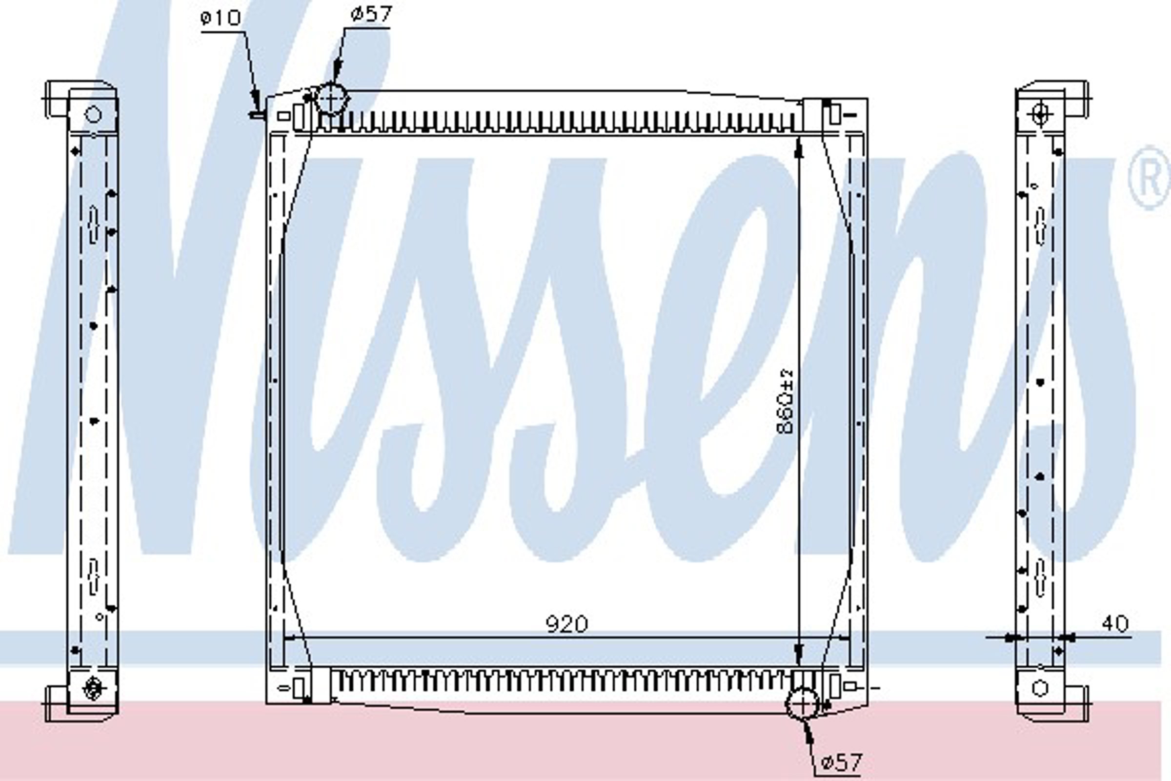 Радиатор системы охлаждения NISSENS 64069A