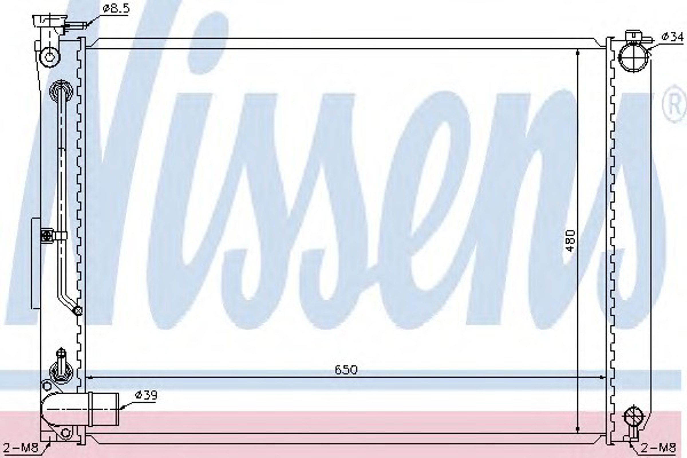 Радиатор системы охлаждения NISSENS 646866
