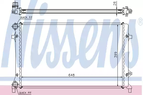 Радиатор охлаждения двигателя NISSENS 65277