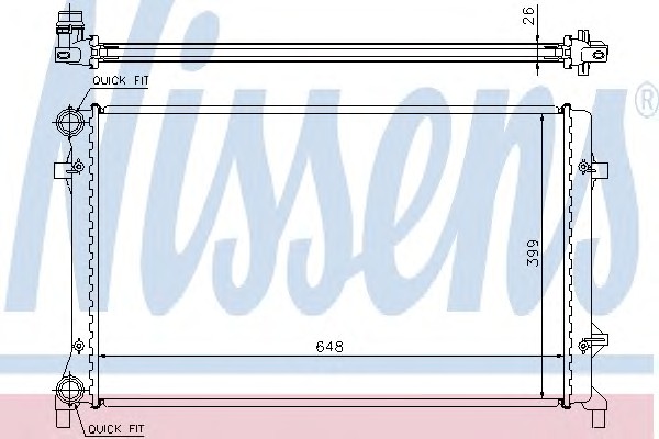 Радиатор системы охлаждения NISSENS 65277A