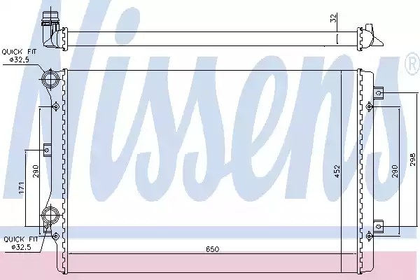 Радиатор системы охлаждения NISSENS 65279A