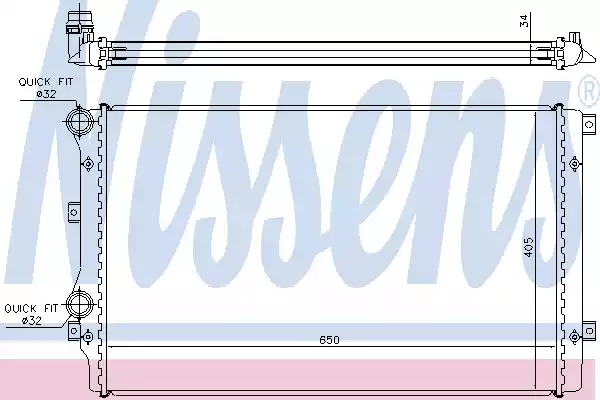 Радиатор охлаждения двигателя NISSENS 65280A