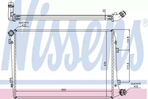 Радиатор системы охлаждения NISSENS 65291A