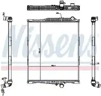 Радиатор системы охлаждения rvi volvo NISSENS 654790