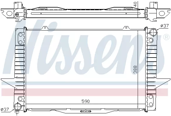 Радиатор системы охлаждения NISSENS 65536A