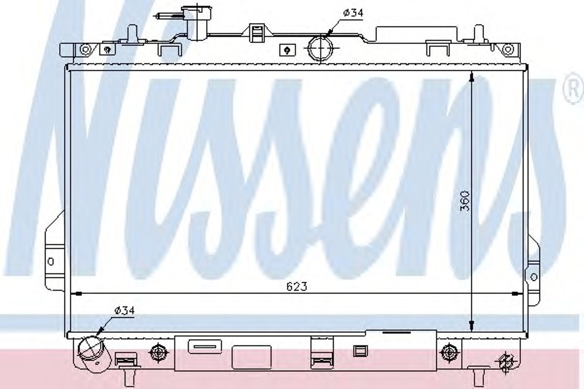 Радиатор системы охлаждения NISSENS 67480