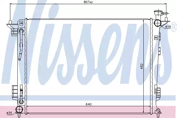 Радиатор системы охлаждения NISSENS 67514