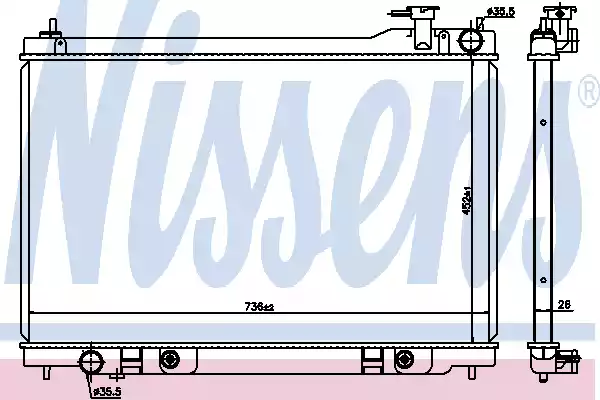 Радиатор системы охлаждения NISSENS 68119