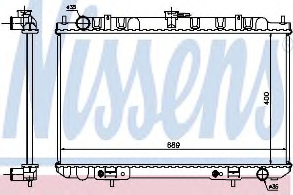 Радиатор системы охлаждения NISSENS 68713