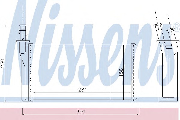Радиатор отопителя NISSENS 70016
