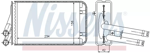 Радиатор отопителя NISSENS 70229