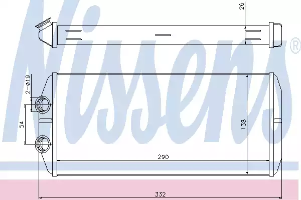 Радиатор отопителя NISSENS 71164
