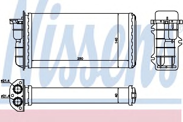 Радиатор отопителя NISSENS 71441