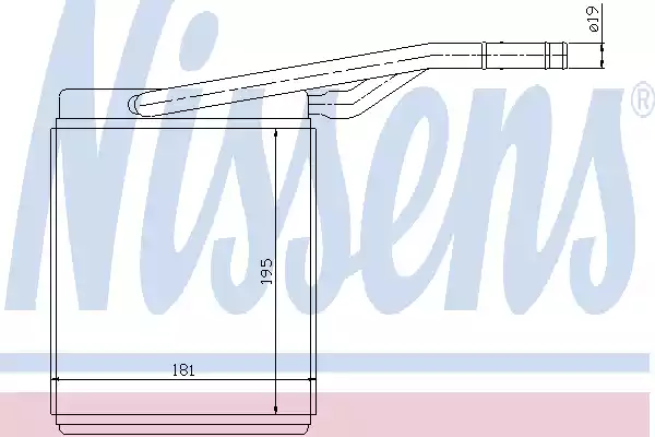Теплообменник отопления салона NISSENS 71747