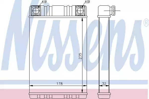 Радиатор отопителя NISSENS 72028