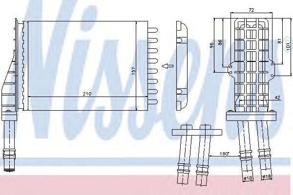 Радиатор отопителя NISSENS 73258