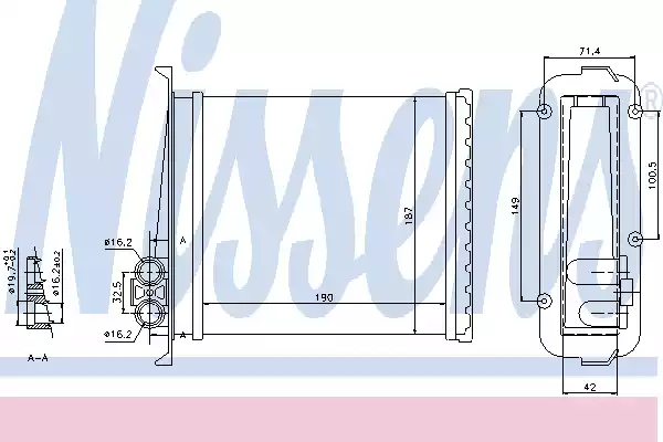 Радиатор отопителя NISSENS 73640