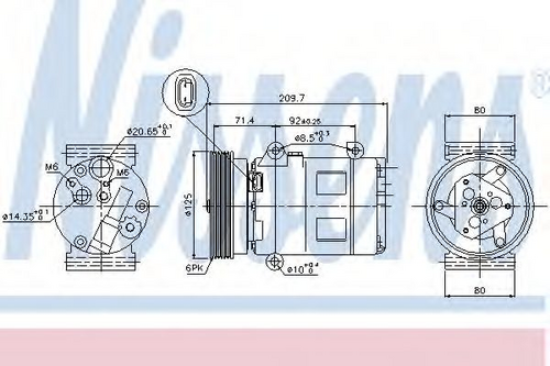 Компрессор кондиционера NISSENS 89072