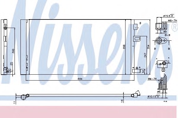 Радиатор кондиционера NISSENS 940381