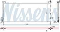 Ns940429 радиатор кондиционера 852x325x16mm алюм. NISSENS 940429