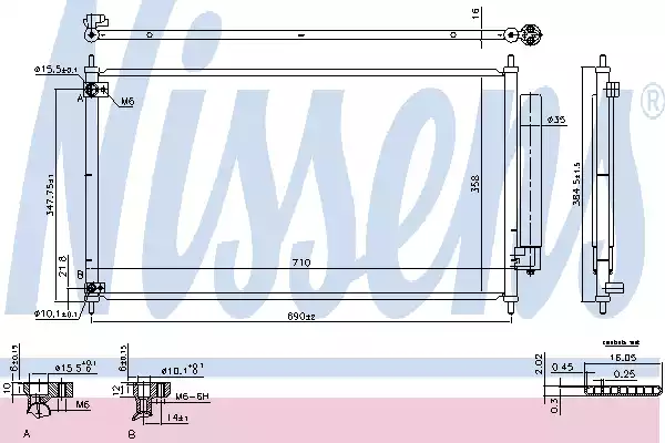Радиатор кондиционера NISSENS 940466