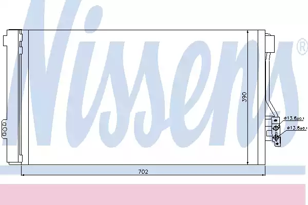 Радиатор кондиционера NISSENS 94674