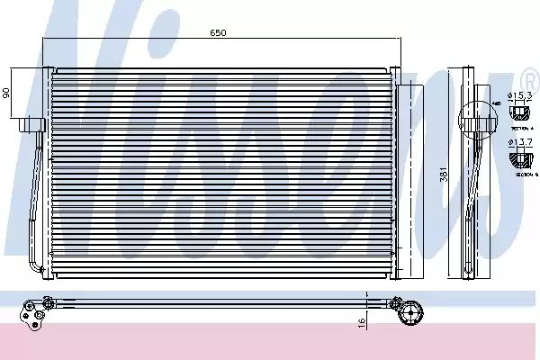 Радиатор кондиционера NISSENS 94747