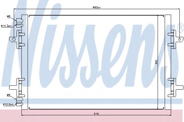 Радиатор кондиционера NISSENS 94750