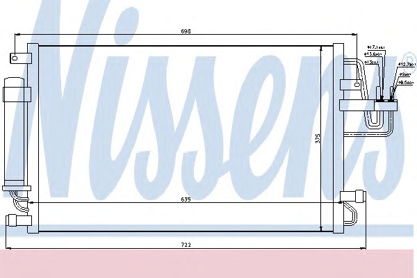 Радиатор кондиционера NISSENS 94801